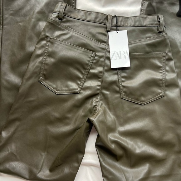 NWT ZARA BLOGGERS FAVORITE OLIVE PANTS 🍸 - Picture 6 of 6